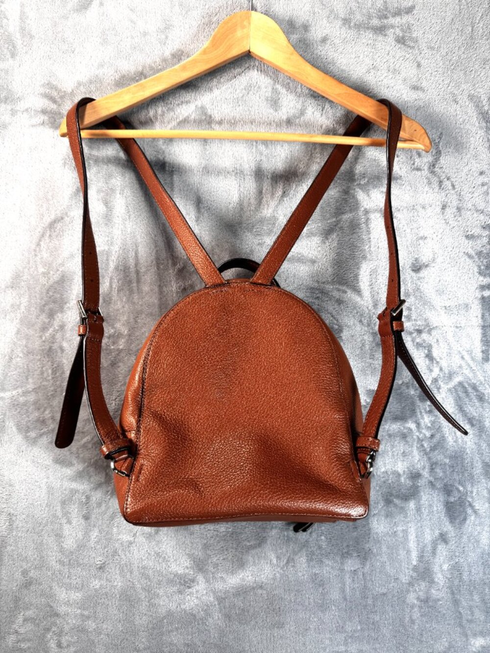 Kate Spade Jackson Medium Backpack Gingerbread Pebbled Leather - Picture 3 of 10